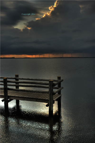 Palendijk zonnestralen